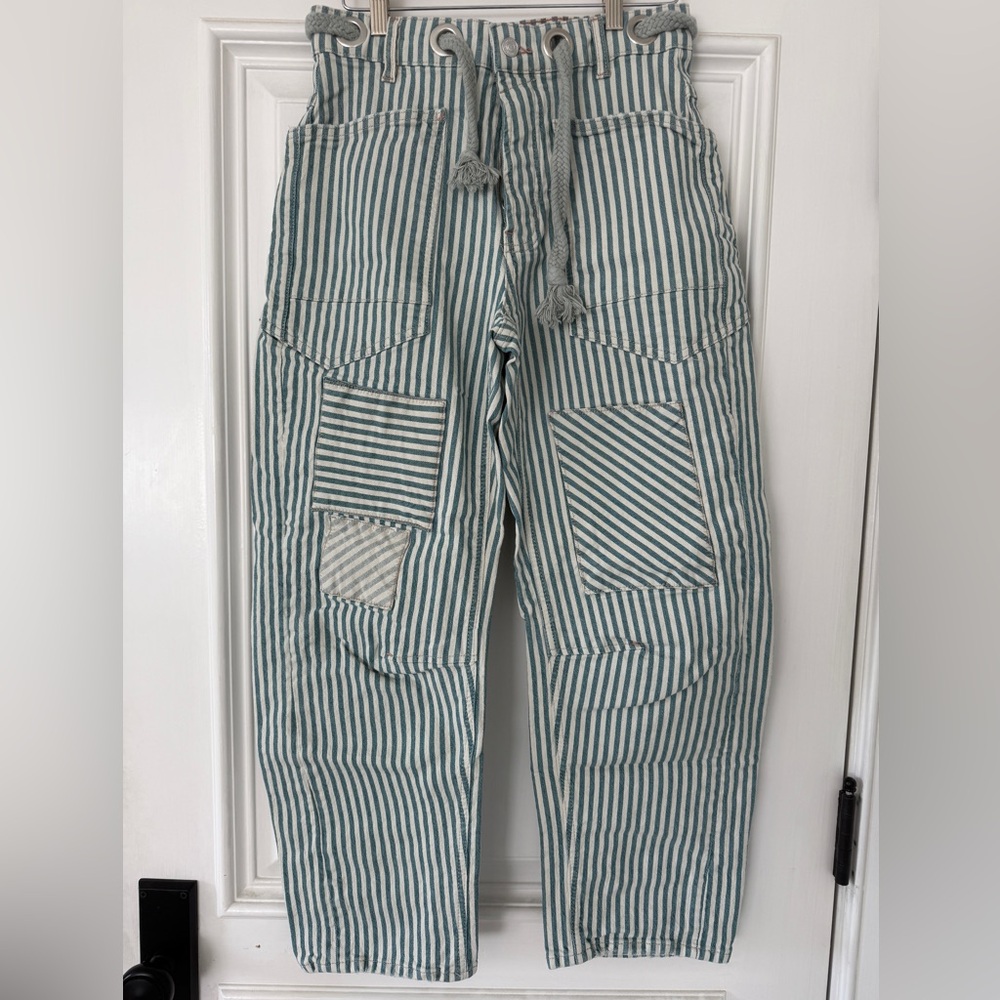 We The Free Moxie Striped Barrel Jeans